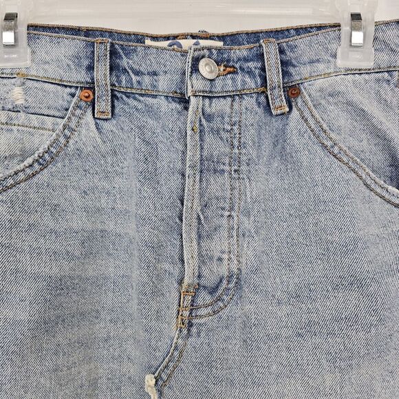 Free People We The Free Brea Cut Off Mini Skirt Women's Size 26 Button Fly Denim - Picture 5 of 9